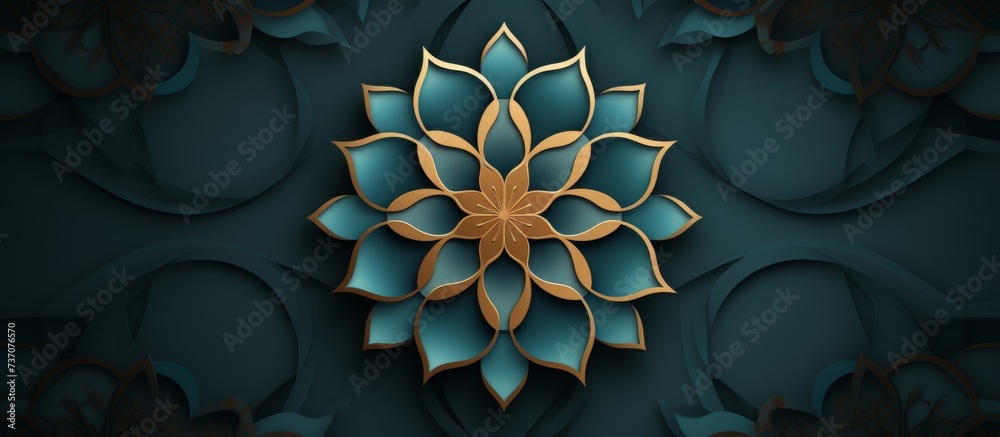 Islamic Arabic Ornament Border Abstract Background
