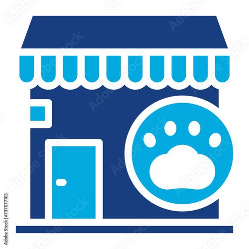 Pet Store icon vector image. Can be used for Veterinary.