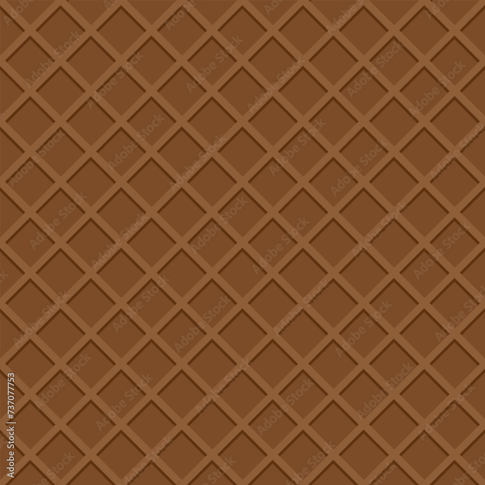 Seamless chocolate wafer background. Vector illustration.