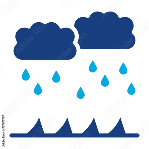 Monsoon Season icon vector image. Can be used for Rainforest.