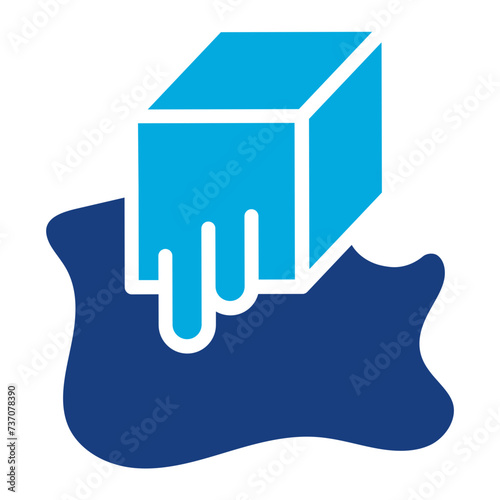 Melting Ice icon vector image. Can be used for Global Warming.