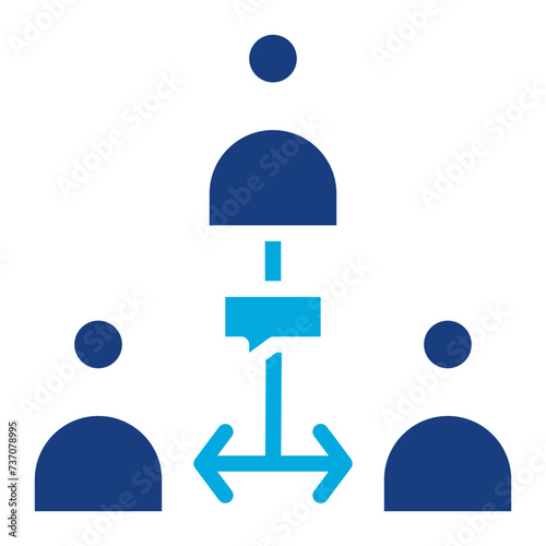 Delegating Task icon vector image. Can be used for Crisis Mangement.