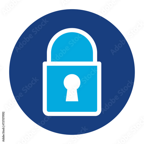 Lock icon vector image. Can be used for Crisis Mangement.