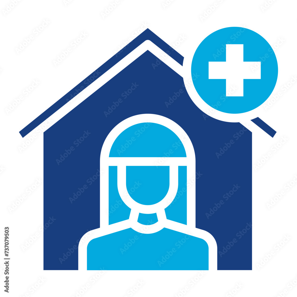 In Home Nurse icon vector image. Can be used for Nursing. In Home Nurse icon vector image. Can be used for Nursing.