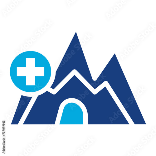 Cave Rescue icon vector image. Can be used for Public Services.