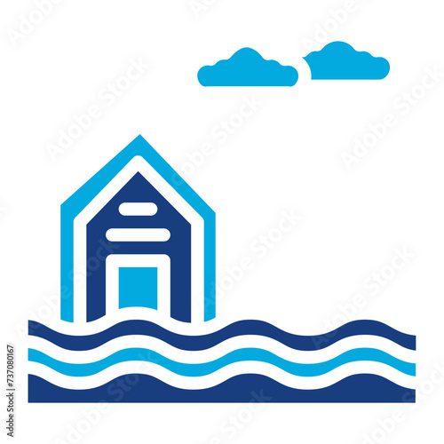 Flood icon vector image. Can be used for Public Services.