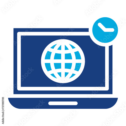 Internet Addiction icon vector image. Can be used for Addiction.