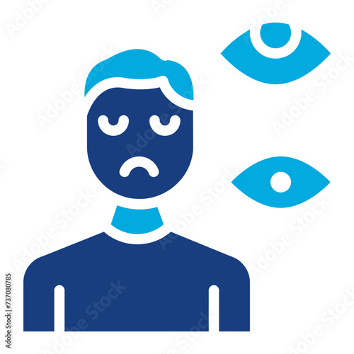 Paranoia icon vector image. Can be used for Addiction.