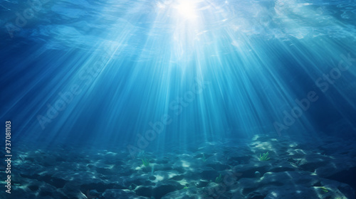 Ocean underwater rays © Black