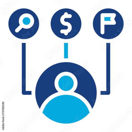 Profiling icon vector image. Can be used for Compliance And Regulation.