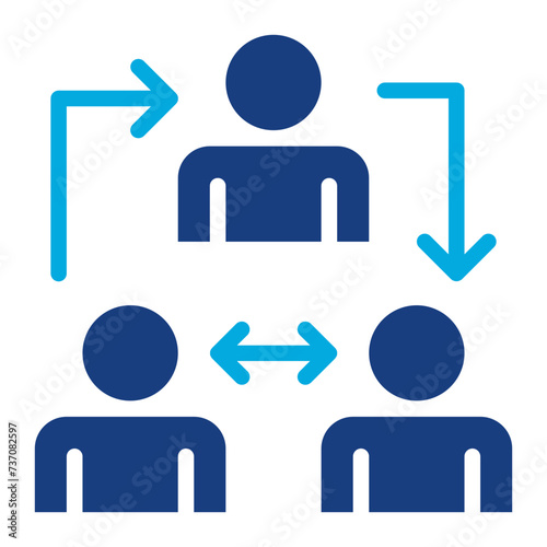 Third Party icon vector image. Can be used for Compliance And Regulation.