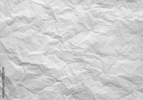 crumpled white paper background, free copy space