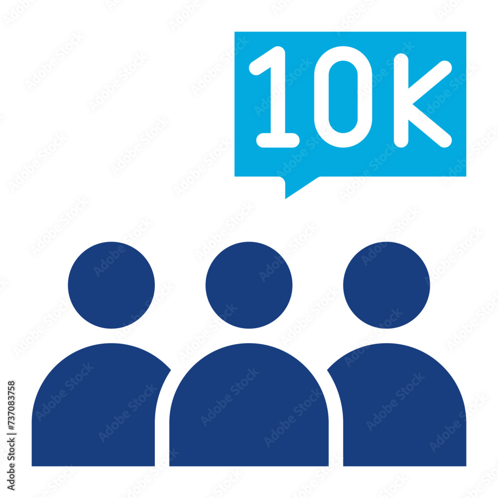 Followers icon vector image. Can be used for Video Blog. Followers icon vector image. Can be used for Video Blog.