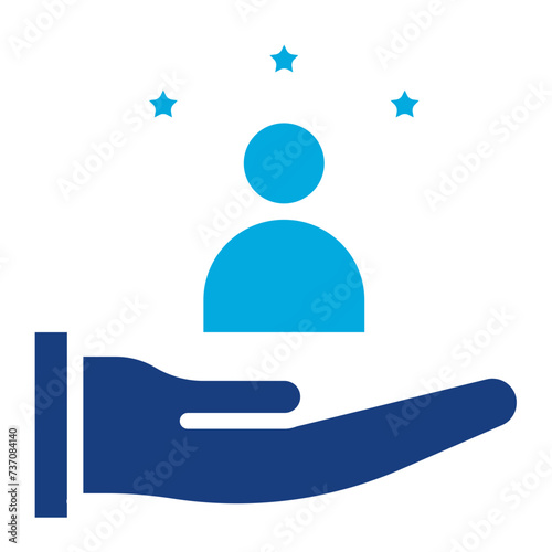 Reputation icon vector image. Can be used for Video Blog.