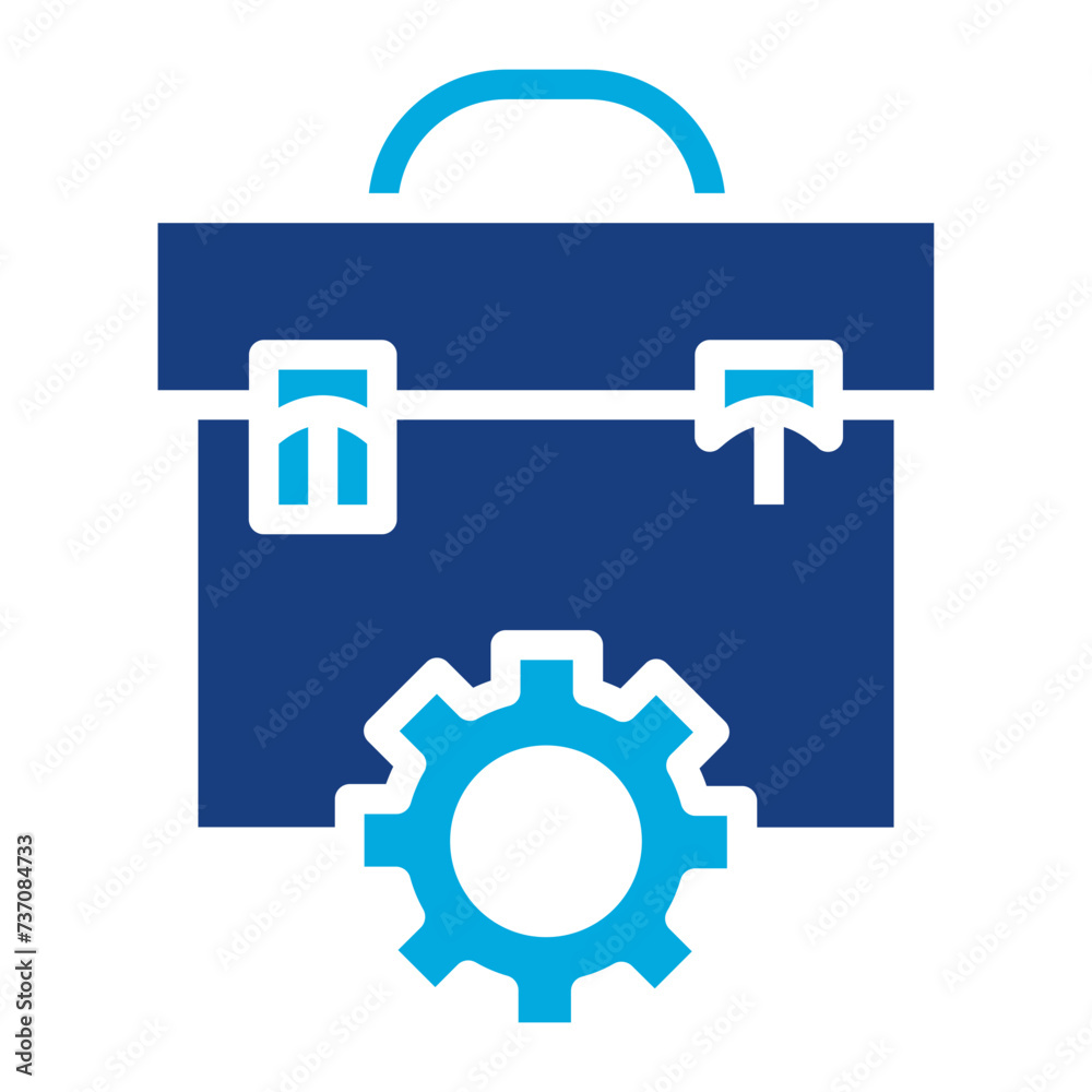 Briefcase Settings icon vector image. Can be used for Documents And Files. Briefcase Settings icon vector image. Can be used for Documents And Files.