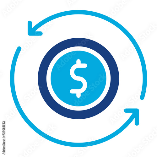 Cash Flow icon vector image. Can be used for Credit And Loan.