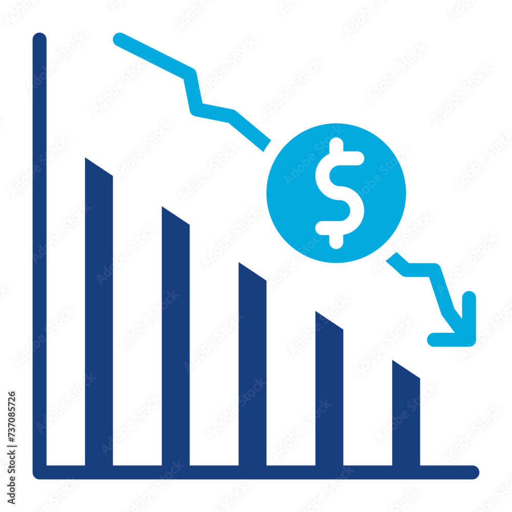 Depreciation icon vector image. Can be used for Credit And Loan. Depreciation icon vector image. Can be used for Credit And Loan.