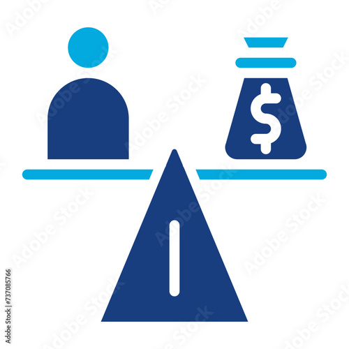 Equity Financing icon vector image. Can be used for Credit And Loan.