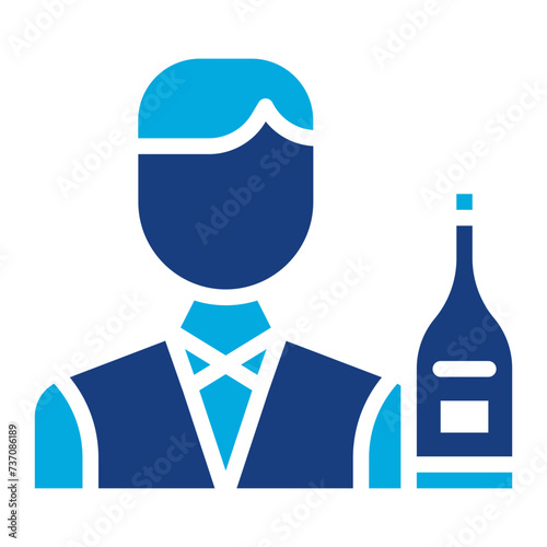 Barkeeper icon vector image. Can be used for Bar.