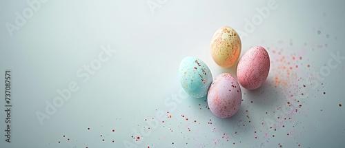 Easter Minimalistic Background  Pastel Colors and Simplicity