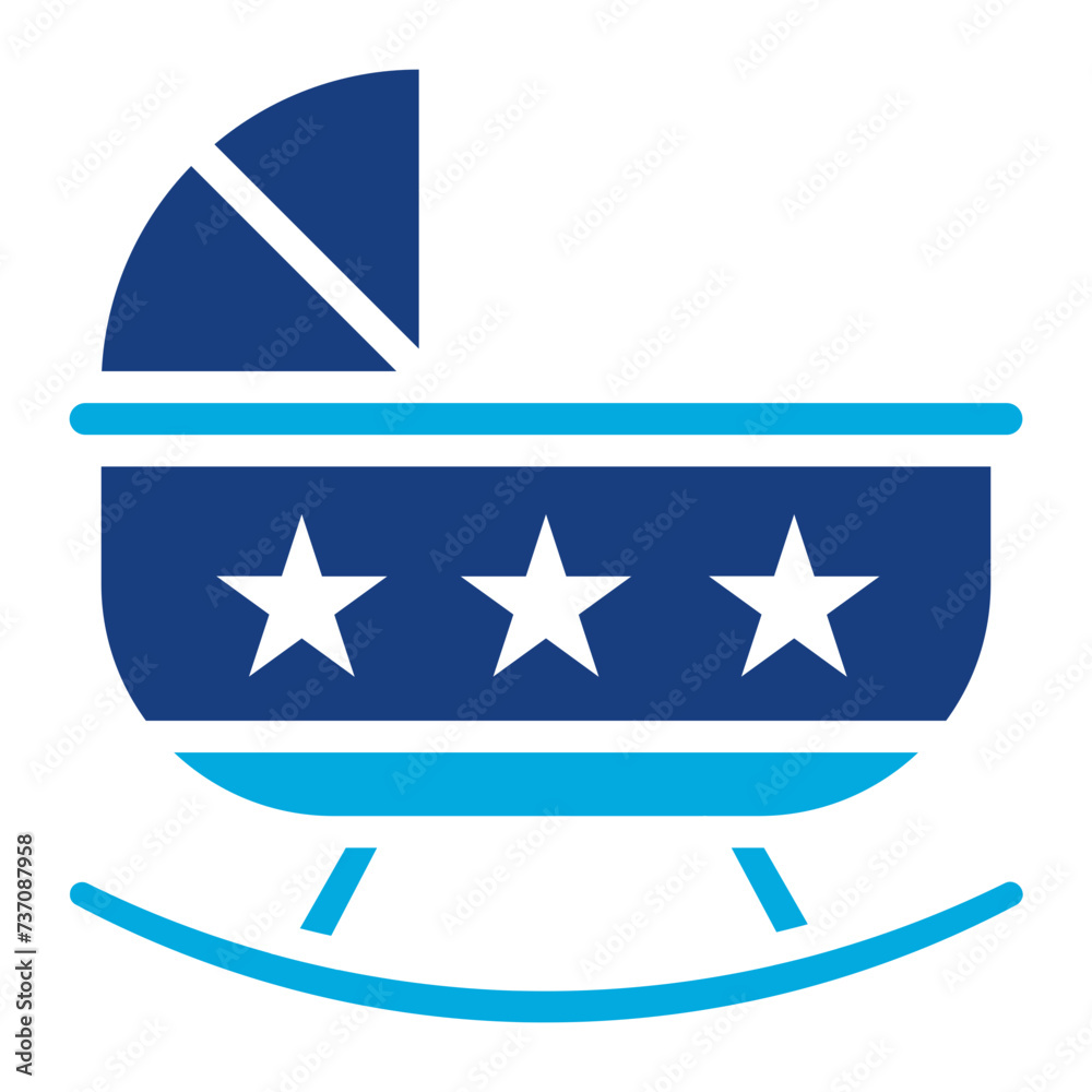 Obraz premium Cradle icon vector image. Can be used for Maternity.