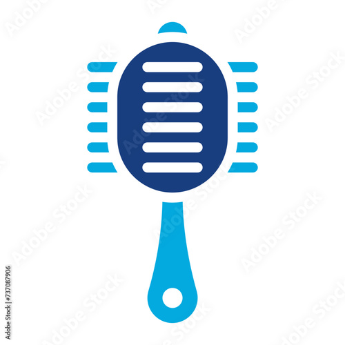 Baby hairbrush icon vector image. Can be used for Maternity.