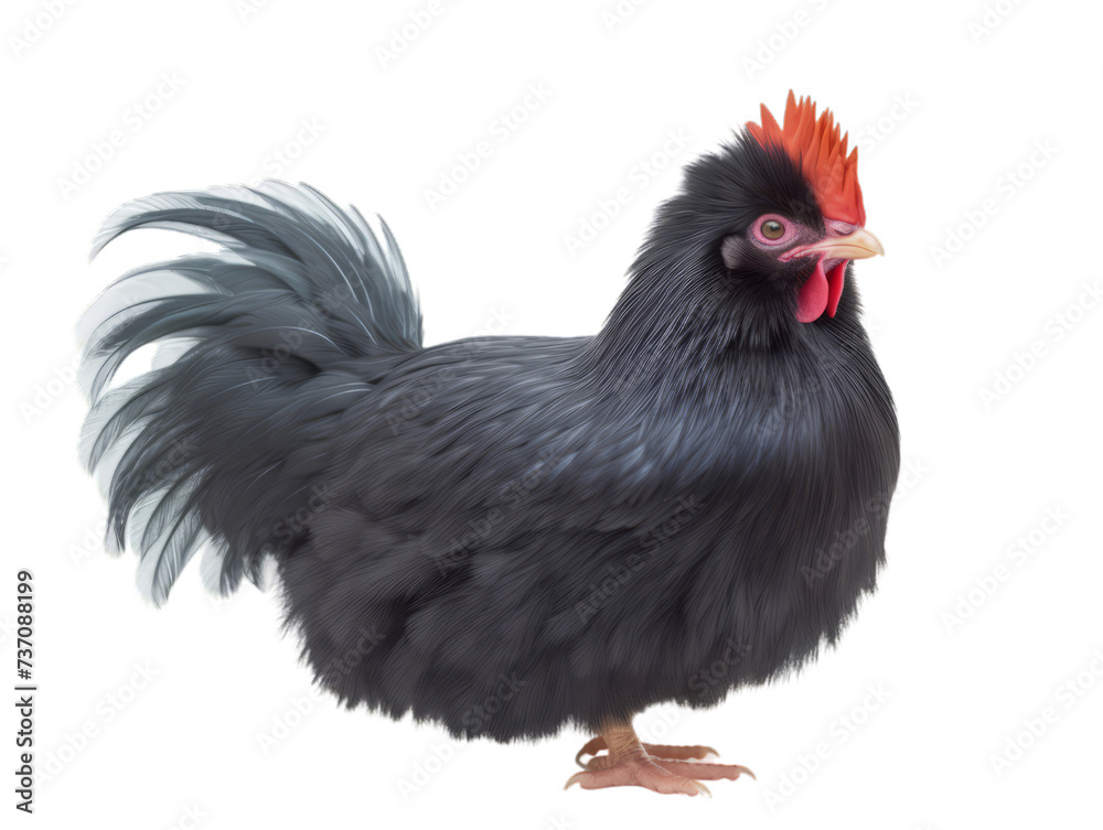 Fototapeta premium Silkie Chicken isolated on white background