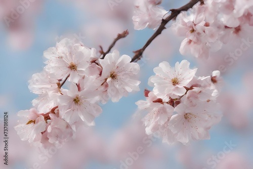 Cherry Blossom Caught in The Gentle Breeze