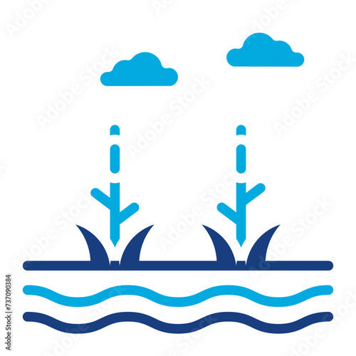 Swamp icon vector image. Can be used for Geography.