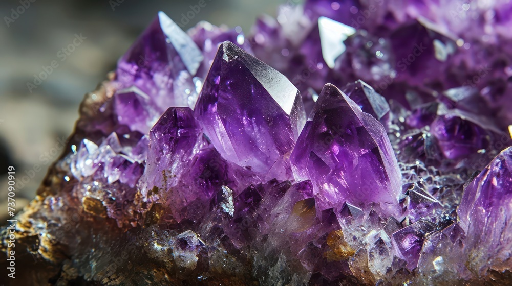 the elegance of an Amethyst crystal texture, highlighting the rich purple hues and intricate formations the elegance of an Amethyst crystal texture, highlighting the rich purple hues and intricate formations