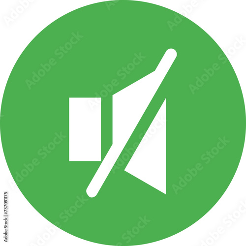 Silent Flat Circle Icon
