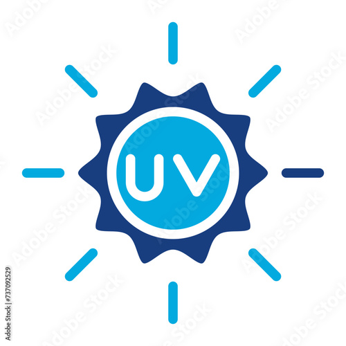 UV icon vector image. Can be used for Dermatology.