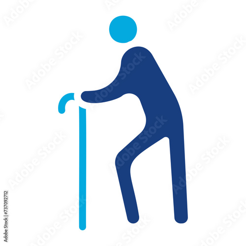 Elderly Man icon vector image. Can be used for Home Services.