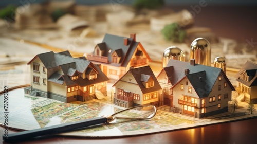 the importance of due diligence in a property buying strategy with an image showcasing research tools, magnifying glass, and strategic investigation photo