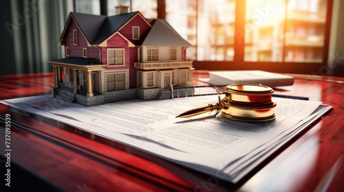 the importance plan of legal compliance in a property purchase strategy with an image showcasing legal documents, compliance symbols, and strategic adherence photo