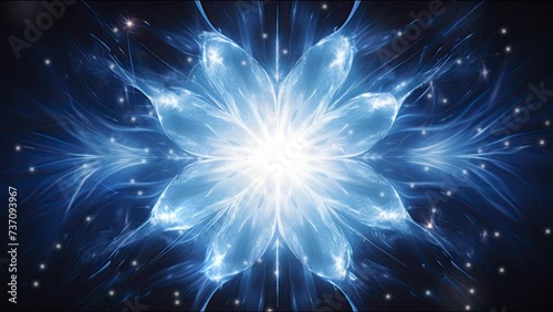 Radiant Blue Energy Flower