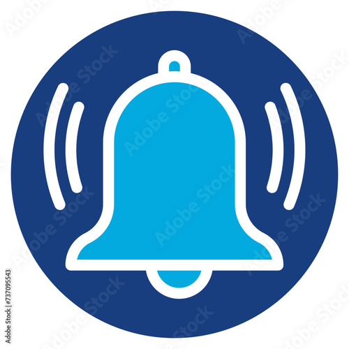 Bell icon vector image. Can be used for Nursing Home.