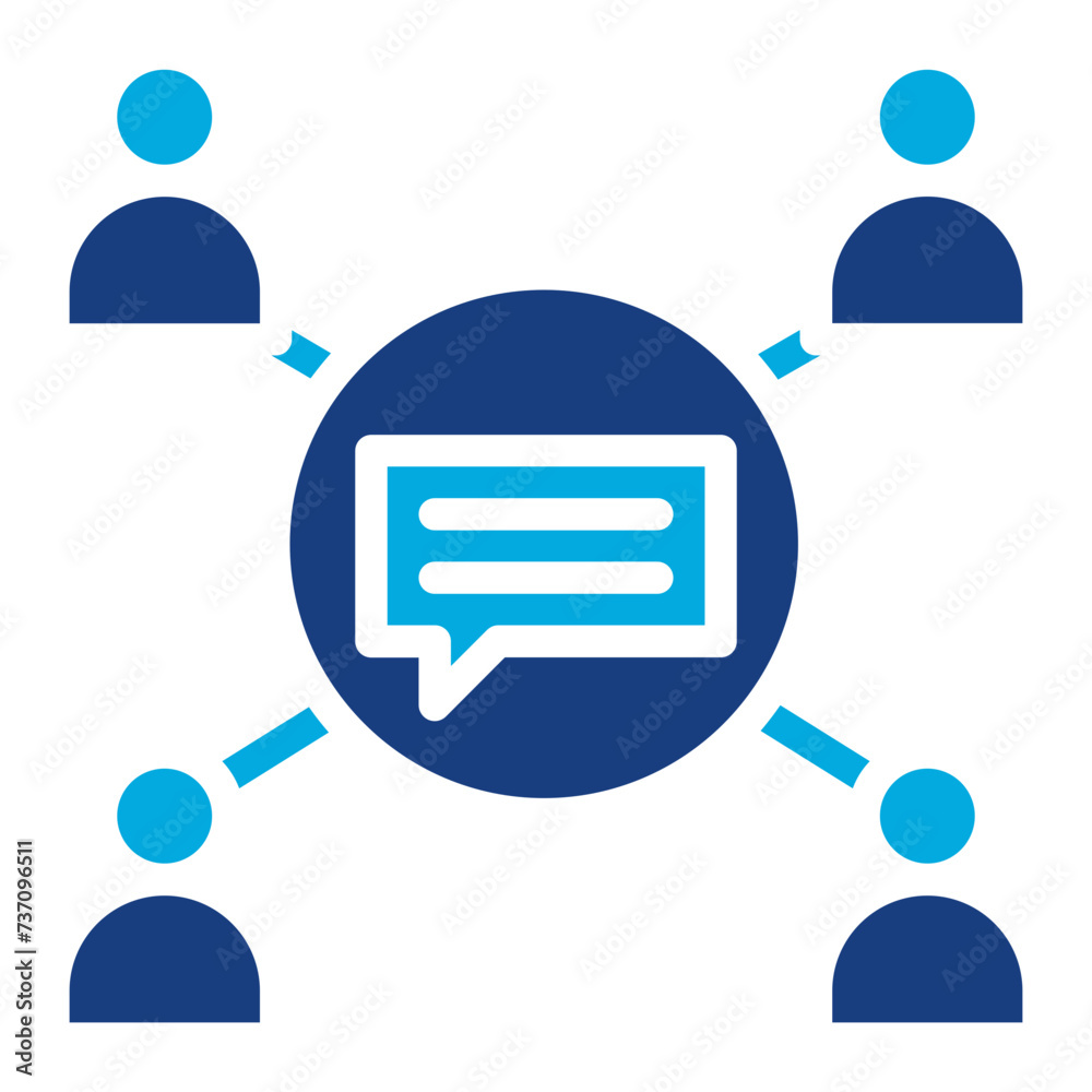 Group Discussion icon vector image. Can be used for Staff Management. Group Discussion icon vector image. Can be used for Staff Management.