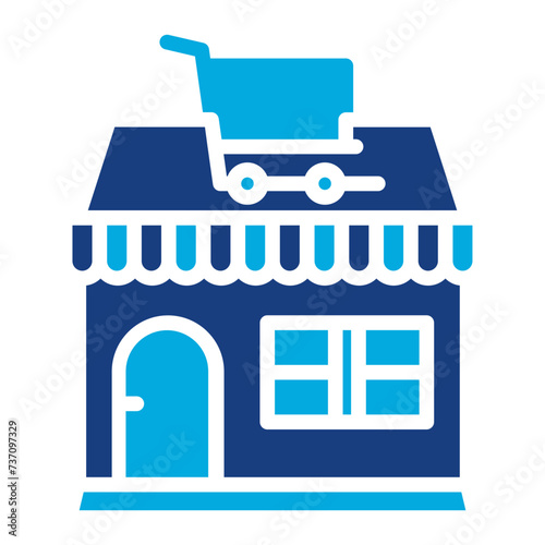Store icon vector image. Can be used for Online Store.