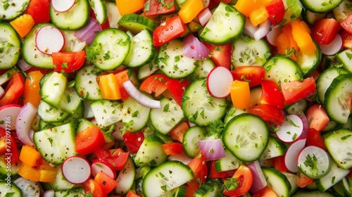 background vegetable salad closeup.