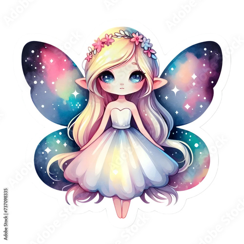 Watercolor Cute Ethereal Fairies Clipart