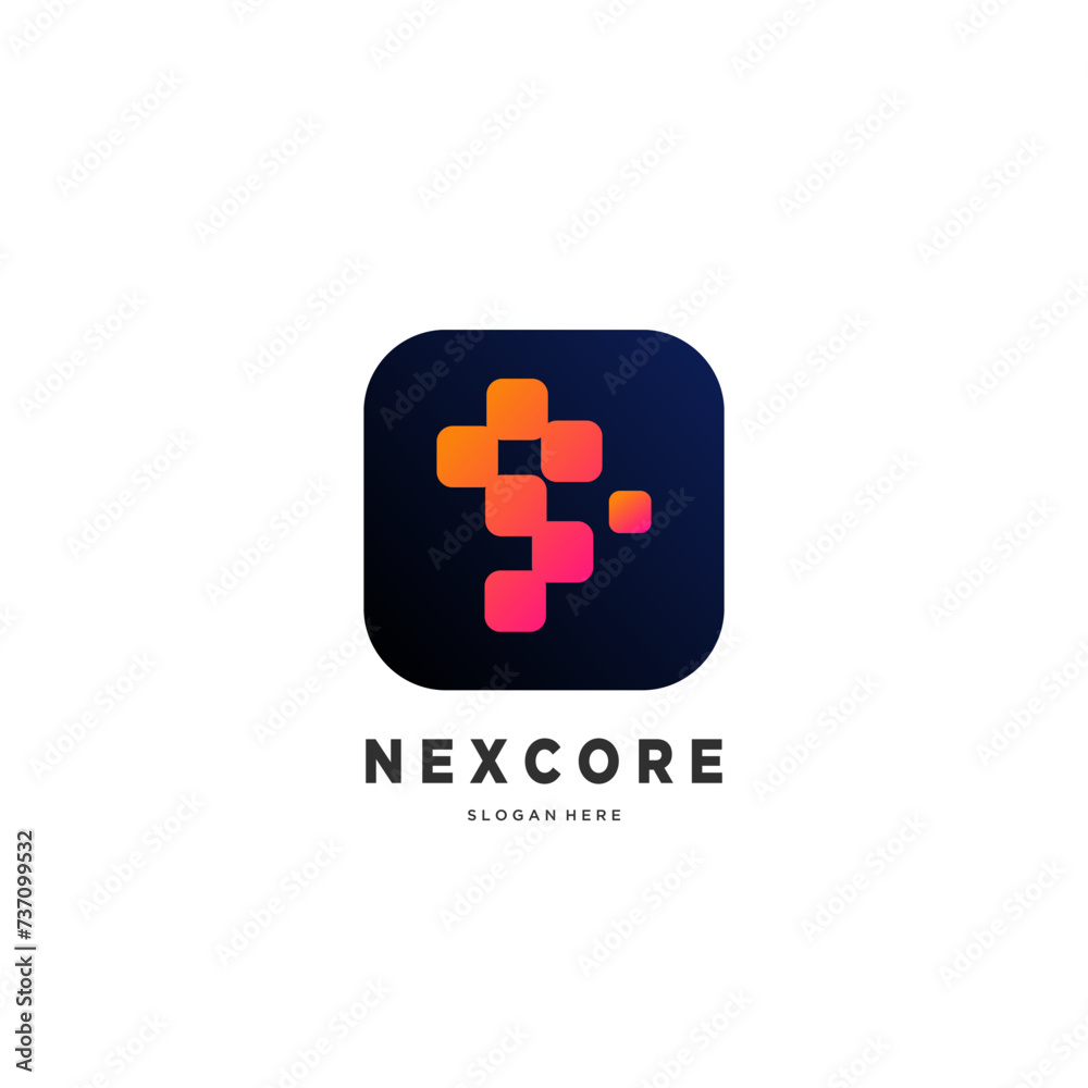 app logo design company gradient colorful
