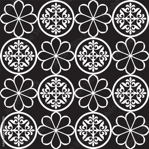 Abstract seamless pattern. Ornamental floral damask ornate background. Vector illustration.