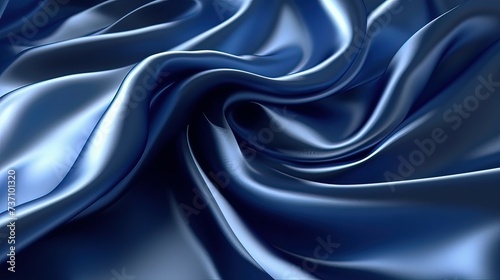 A Close-Up View of Elegant Blue Silk Waves