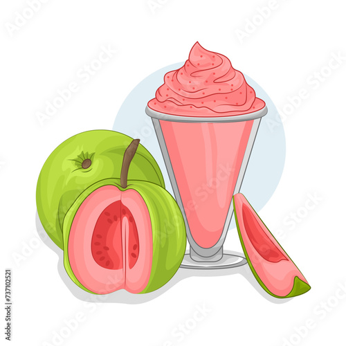 Illustration of guava juice 