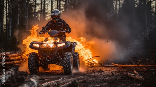 Fire in ATV photo