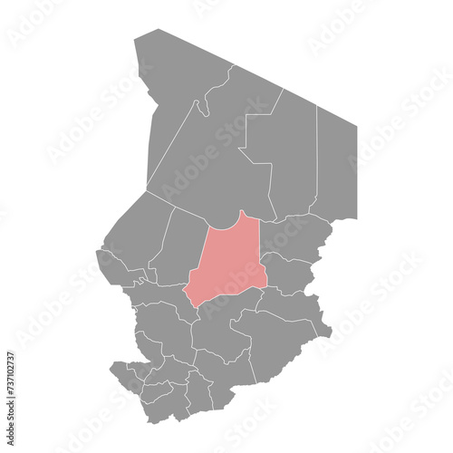 Batha Region map, administrative division of Chad. Vector illustration. photo