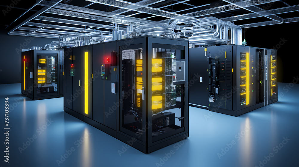 Data center server room Data center server room