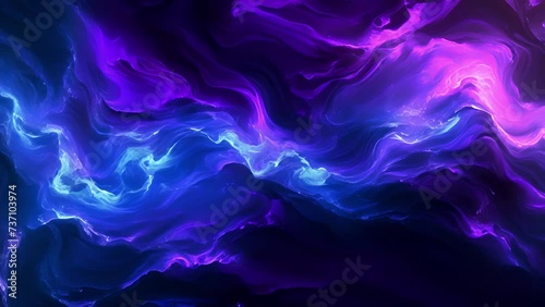 A continuous flow of charged particles pulsing and ebbing with the intensity of a solar storm igniting the darkness with a breathtaking display of electric blues and purples.