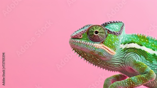 chameleon close up.